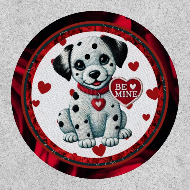 Dalmatian Puppy Patch – Be Mine Valentine's Day  (Front)