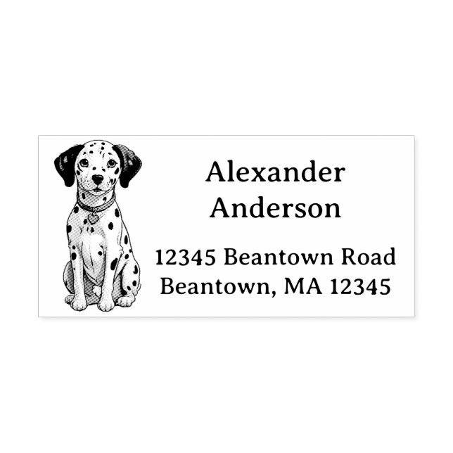 Dalmatian Puppy Personalize Rubber Stamp (Imprint)