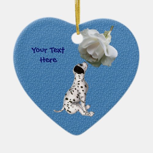 Dalmatian Puppy Rose Customizable Ornament
