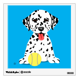 Dalmatian Puppy With Tennisball Wall Decal