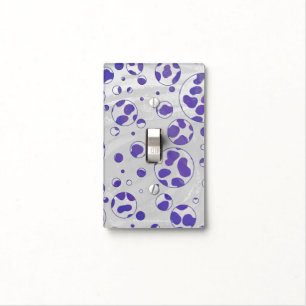 Dalmatian Purple and White Polka Dot Light Switch Cover