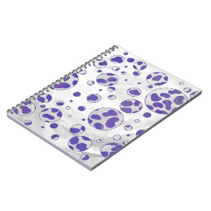 Dalmatian Purple and White Polka Dot Notebook