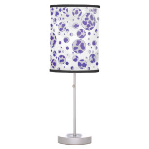 Dalmatian Purple and White Polka Dot Table Lamp