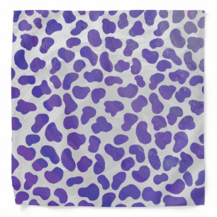 Dalmatian Purple and White Print Bandana