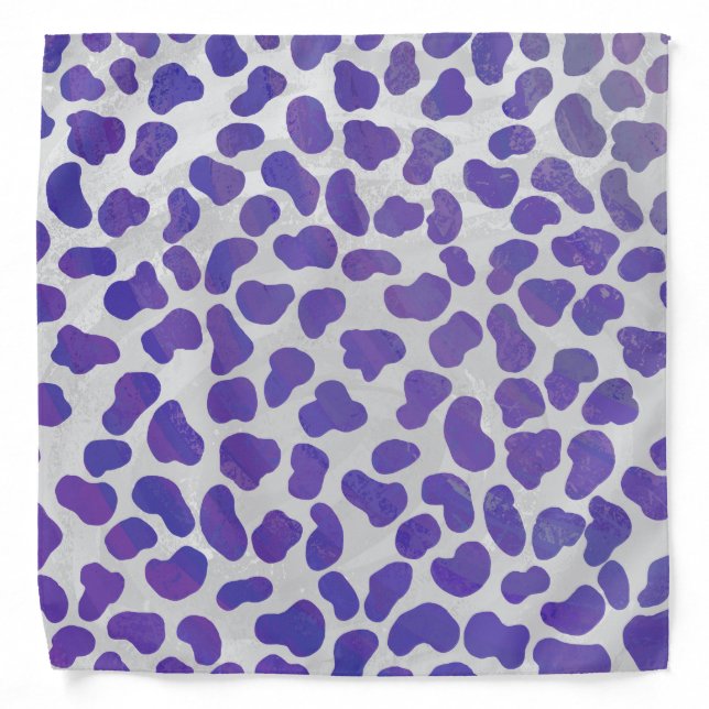 Dalmatian Purple and White Print Bandana (Front)