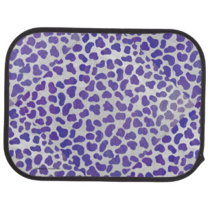 Dalmatian Purple and White Print Car Mat