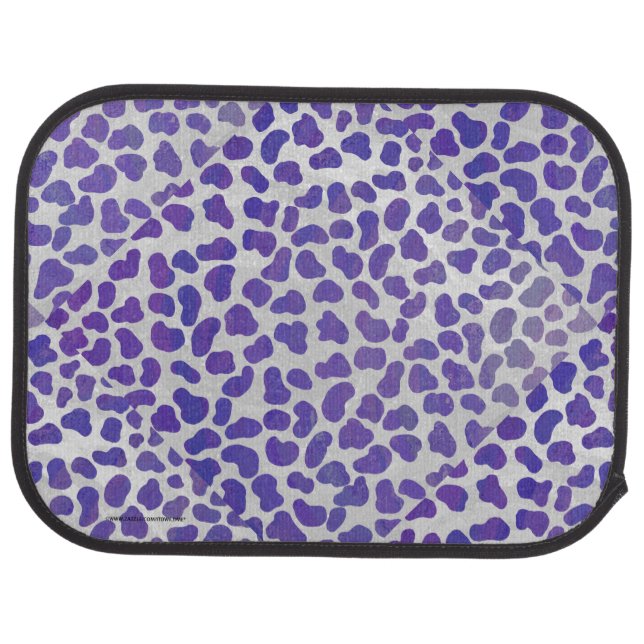 Dalmatian Purple and White Print Car Mat (Rear)