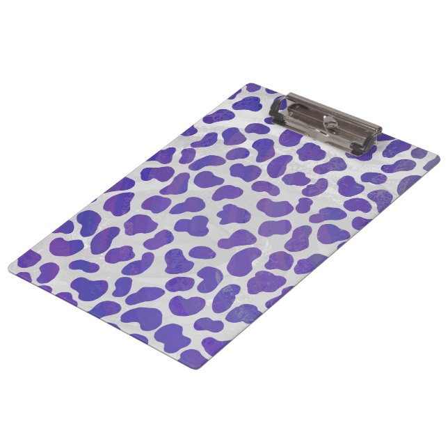 Dalmatian Purple and White Print Clipboard (Angled)