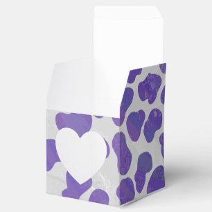 Dalmatian Purple and White Print Favor Boxes