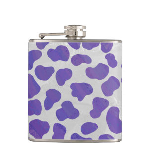 Dalmatian Purple and White Print Flask