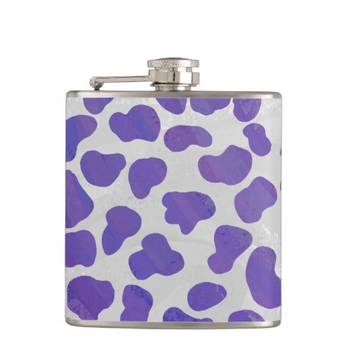 Dalmatian Purple and White Print Flask