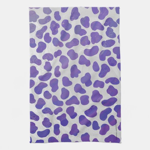 Dalmatian Purple and White Print Kitchen Towel