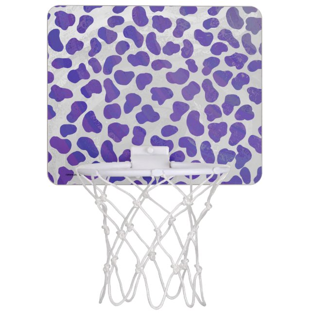 Dalmatian Purple and White Print Mini Basketball Hoop (Front)