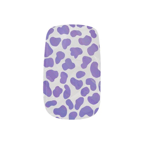 Dalmatian Purple and White Print Minx Nail Art