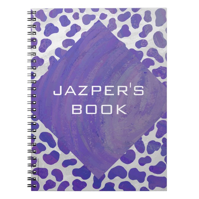 Dalmatian Purple and White Print Note Book