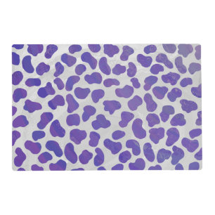 Dalmatian Purple and White Print Placemat