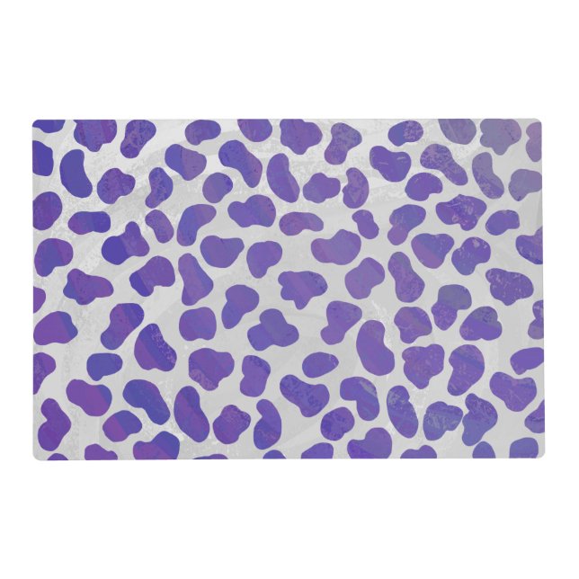 Dalmatian Purple and White Print Placemat (Front)