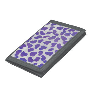 Dalmatian Purple and White Print Trifold Wallet