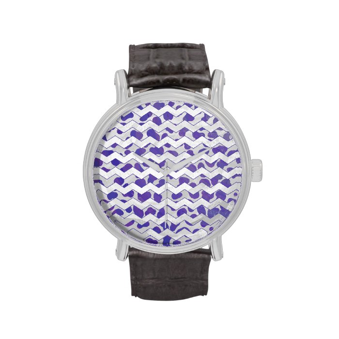 Dalmatian Purple and White Print Wristwatches