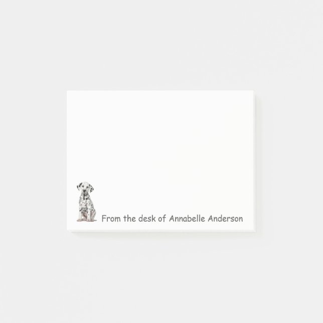 Dalmatian Realistic Personalize Post-it Notes (Front)