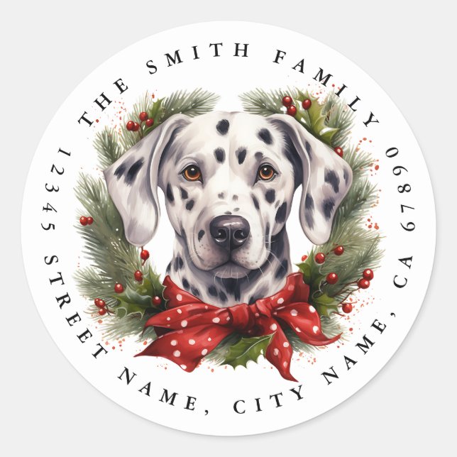 Dalmatian Round Stickers (Front)