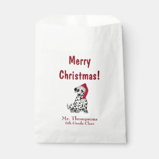 Dalmatian Santa Engine Room Favor Bag