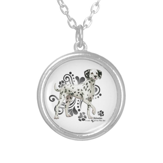 Dalmatian Silver Plated Necklace (Front)