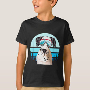 Dalmatian skiing winter mountain ski dog lover T-Shirt