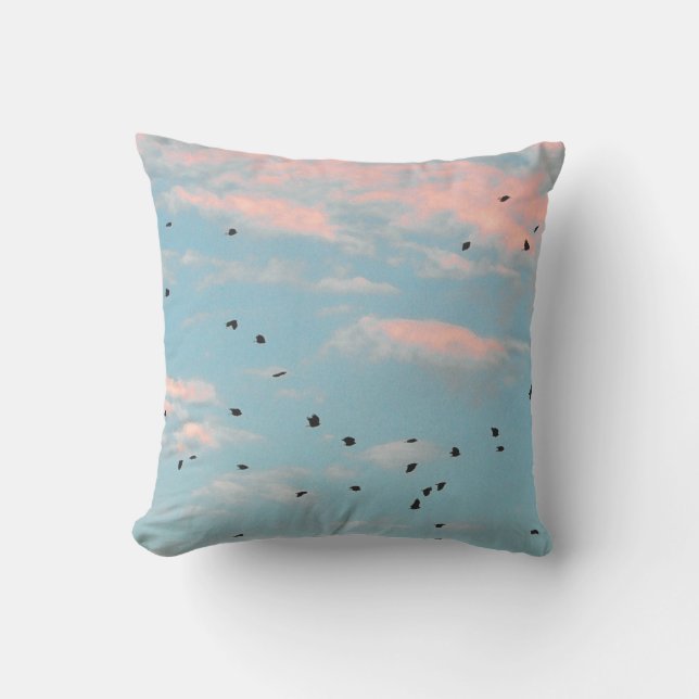 Dalmatian Sky Print Outdoor Pillow (Front)