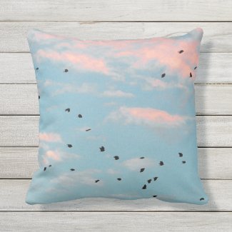 Dalmatian Sky Print Outdoor Pillow