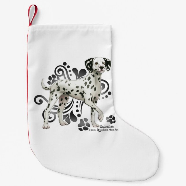 Dalmatian Small Christmas Stocking (Front)