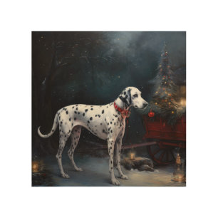 Dalmatian Snowy Sleigh Christmas Decor
