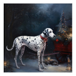 Dalmatian Snowy Sleigh Christmas Decor