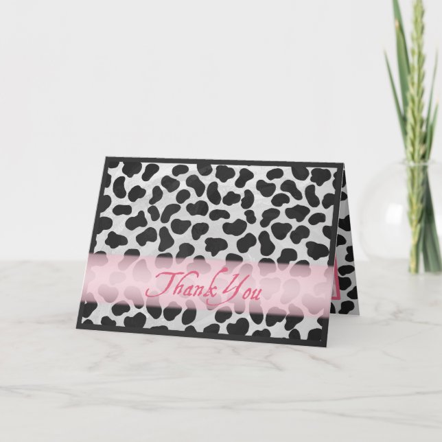 Dalmatian Spot Pattern Pink Thank You (Front)