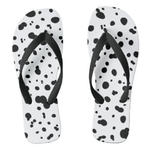 Disney 101 Dalmations Dalmatians Flip Flops Sandals Puppy Dog Polka Polka Dots 