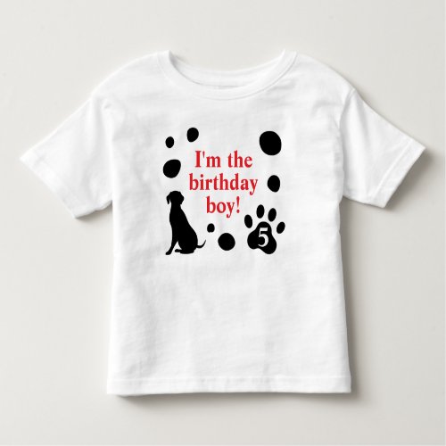 Dalmatian Spots Birthday BoyGirl Toddler T_shirt