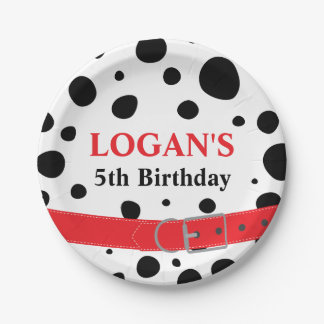 Dalmatian Spots Birthday Paper Plates