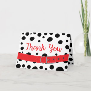 Dalmatian Spots Birthday Thank You Card