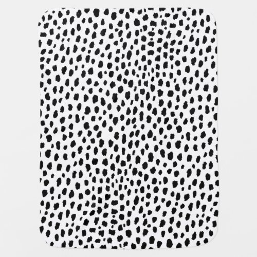 Dalmatian Spots blackwhite Baby Blanket