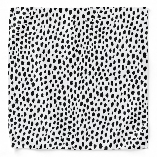 Dalmatian Spots (black/white) Bandana (Front)