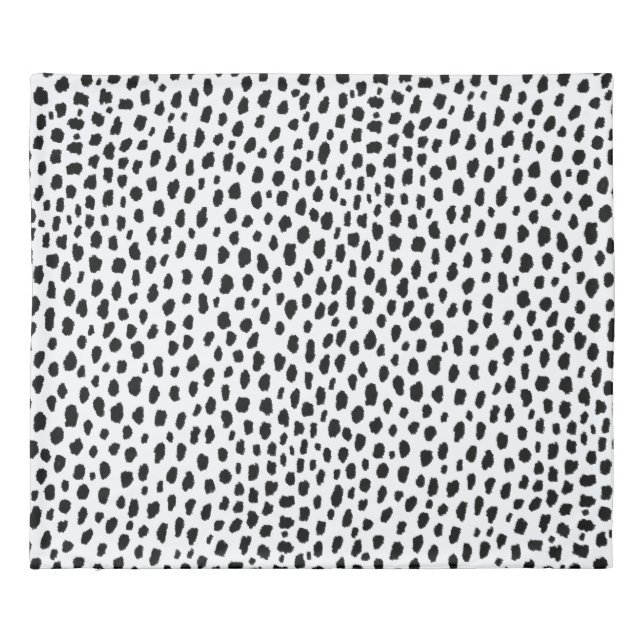 Dalmatian Spots (black/white) Duvet Cover (Back)