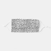 Dalmatian Spots (black/white) Face Mask (Front, Folded)