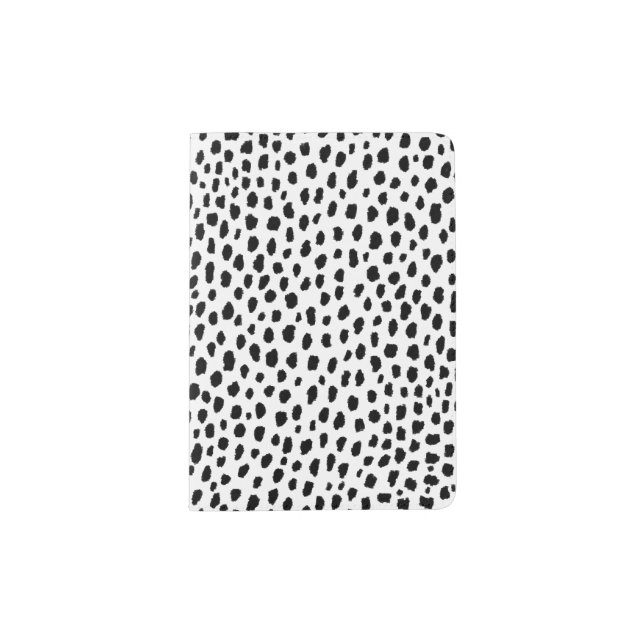 Dalmatian Spots (black/white) Passport Holder (Front)