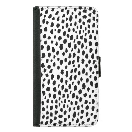 Dalmatian Spots blackwhite Samsung Galaxy S5 Wallet Case