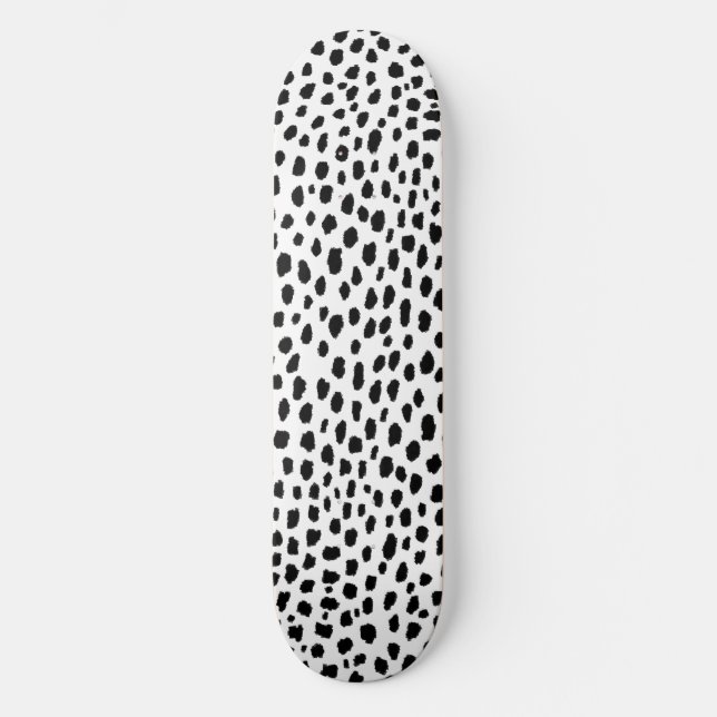 Dalmatian Spots (black/white) Skateboard (Front)