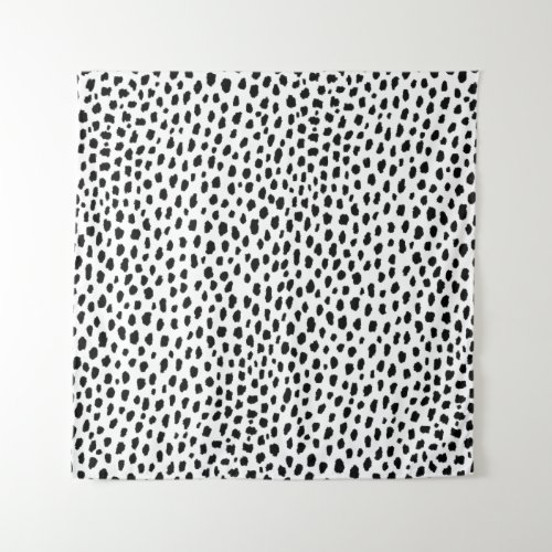 Dalmatian Spots blackwhite Tapestry