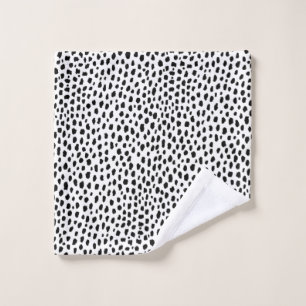 Dalmatian Spots (black/white) Wash Cloth