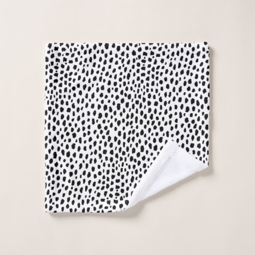 Dalmatian Spots blackwhite Wash Cloth