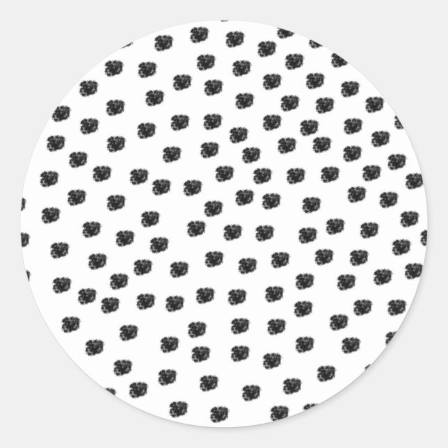 Dalmatian Spots Classic Round Sticker (Front)