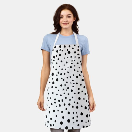 Dalmatian Spots Dalmatian Dots Black and White Apron